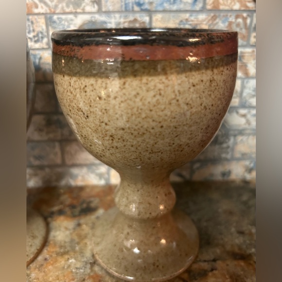 2 of The Coach House Pottery from Coggeshall Essex goblet/ chalice. 5.5” - Picture 7 of 8